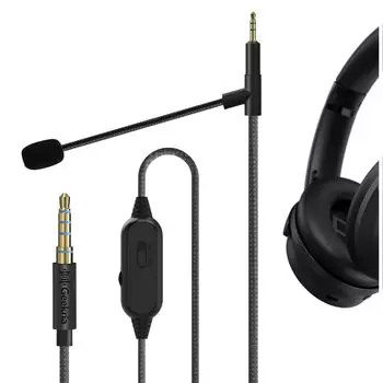Geekria Clip Microphone Condenser Microphone Pin Microphone Mini Microphone Smartphone Microphone Headphone Cable for Games and Meetings Compatible