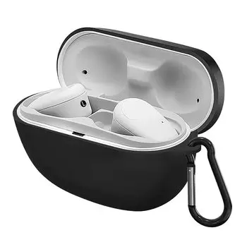 Geekria Silicone Cover Compatible Cover Compatible with Sony True Wireless Earbuds Charging Case Charging Case Cover Exterior Cover with Keychain