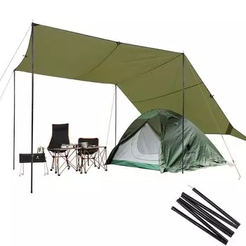 Geer Top водонепроницаемый брезент для кемпинга 3 м x большой светозащитный теплозащитный водостойкий 3000 мм износостойкий солнцезащитный тент для автомобиля на открытом воздухе