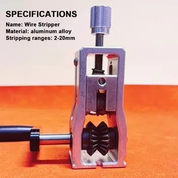 Geevorks портативный бытовой инструмент для зачистки проводов из алюминиевого сплава ручной инструмент для зачистки проводов 2-20 мм электрический инструмент для зачистки кабеля серебряный