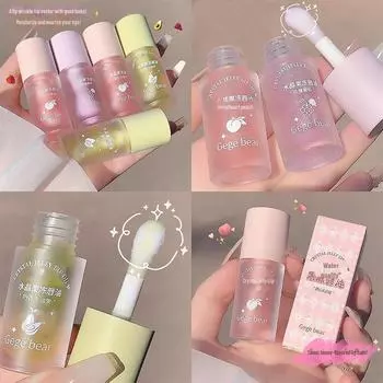 Gege Bear Crystal Jelly Lip Oil - увлажняющая прозрачная глазурь для губ GX1001-01