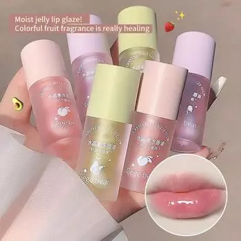 Gege Bear Crystal Jelly Lip Oil Увлажняющий бальзам для губ Увлажняющий и разглаживающий линии губ