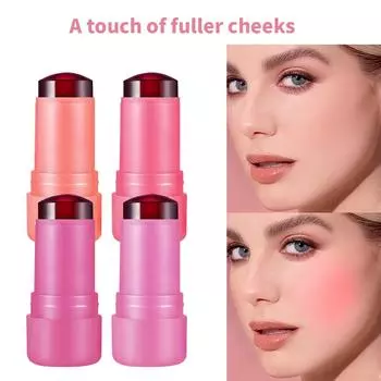 Gege Bear Jelly Blush Stick, 2 в 1 Lip Cheek Tint, водостойкие румяна для губ и щек с длительным сроком действия