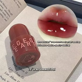 Gege bear Jelly Lip Glaze Стойкий макияж Водостойкая блеск-помада