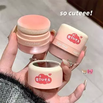 GEGE BEAR Lazy Air Cushion Blush Powder Matte Finish Enhance Complexion Low Saturation Blush