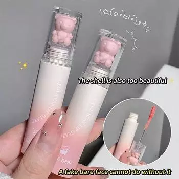 Gege Bear Матовая губная помада, блеск для губ, матовая бархатная текстура, увлажняющая глазурь Водостойкая розовая глина для губ Bear