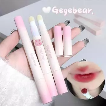Gege Bear Matte Velvet Lip Glaze, пудра для губ с высокой цветопередачей, губчатая помада Sponge Head
