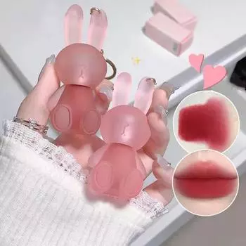 Gege Bear Rabbit Lip Glaze, матовая бархатная глина для губ, стойкая цветная невысыхающая помада