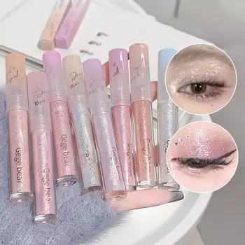GEGE BEAR Tears Of Gem Liquid Eyeshadow Fine Flash Pearlescent Non-Flying Powder One Drop Of Tears Brightening Women S Eyeshadow