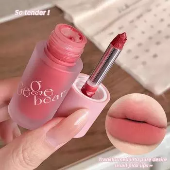 Gegebear Soft Mist Smooth Многоцелевой кремовый расширяющийся цветной румяна Тени для век Не тускнеет Матовая бархатистая помада для губ