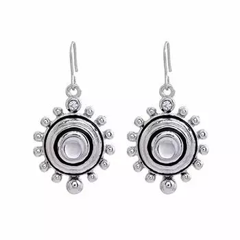 Gehena by Estele Игривые белые серьги-подвески с родиевым сплавом из цинкового сплава для девочек