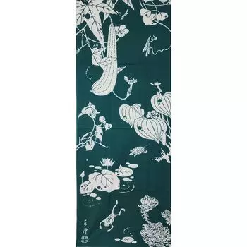 Geisodo Tenugui by Genpo (Tenugui) Jakuchu, Yaoka, Green, T-10