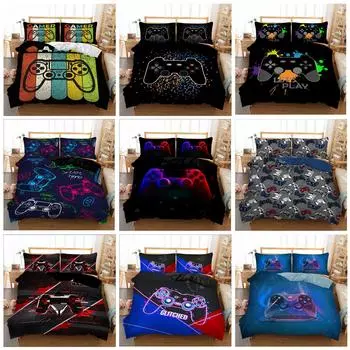 Геймер игровой геймпад одеяло пододеяльник Doona набор одинарный двойной королевский размер King Size Single 135x200cm