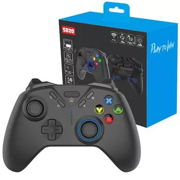 Геймпад для контроллера Nintendo Switch/Lite/OLED Wireless Pro Контроллер с функцией пробуждения и программируемым T-urbo, с креплением для телефона чёрный