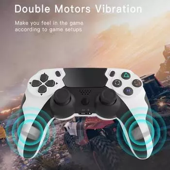 Геймпад с двойной вибрацией и точным управлением, удобный компактный беспроводной джойстик для видеоигр красный