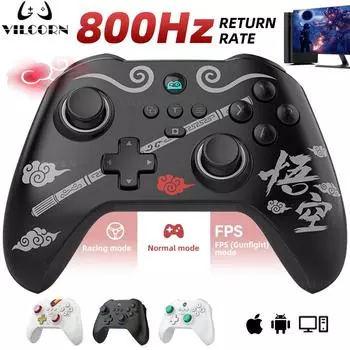 Геймпад Wukong для ПК, игровой контроллер FPS, джойстик с частотой возврата 800 Гц для Steam/Switch/Android/IOS/ноутбука с триггером Micro Hall