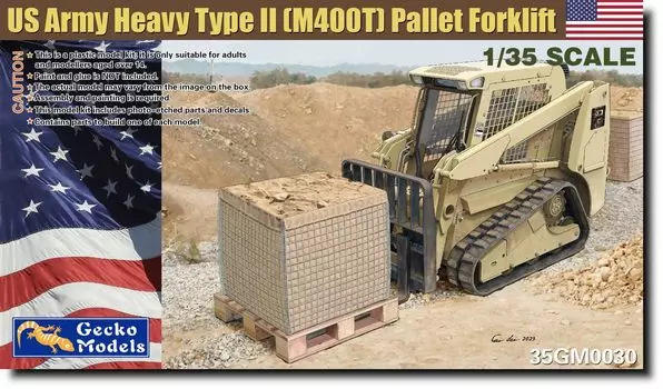 Gekko Model American Type 2 M400T Тяжелый паллетный погрузчик Пластиковая модель GEC35GM0030 1/35