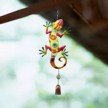 Геккон ветряные колокольчики для улицы окрашенные подарки для женщин жёлтый