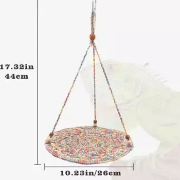 Гекконы Ящерицы Гамак Коврик Игрушка для маленьких домашних животных Летняя кровать Качели Ящерицы Террариумы Украшения для среды обитания зелёный