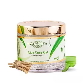 Гель алоэ вера для лица, кожи и волос - 100 г | Чистый гель алоэ вера одинарного прессования для мужчин и женщин | Для сияющей и напитанной кожи 100gm