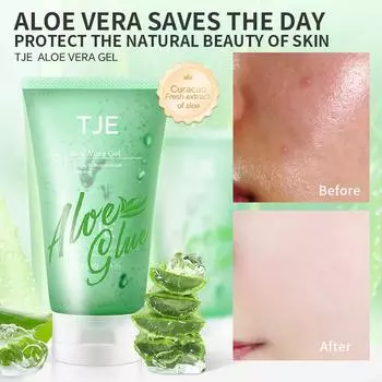 Гель алоэ вера TJE 150 г Увлажняющий, увлажняющий, для нежной кожи, склонной к акне и против чувствительной
