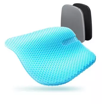 Gel Cushion Gel Cushion Cushion Double Large Size Telework Gel Cushion Zero Gravity Seat Cushion Breathable Honeycomb Structure Comes with 2 Covers