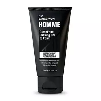 Гель для бритья Dr.Banggiwon Homme Clean Face с пеной 120мл 1шт/2шт 1Pc