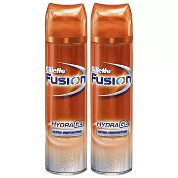 Гель для бритья Gillette Fusion Hydra Ultra Protection, 195 г, 2 шт., корейское бритвенное лезвие