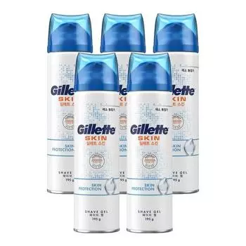 Гель для бритья Gillette Skintech, 195 г, 5 упаковок, корейское бритвенное лезвие