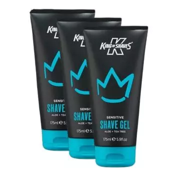 Гель для бритья King of Shave Sensitive, 3 шт., 175 мл