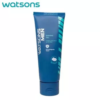 Гель для бритья Watsons Men, на основе алоэ вера, дерматологически протестирован, гелевая текстура, 100 г. 100 g.