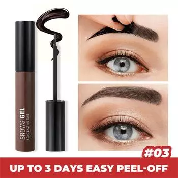 Гель для бровей Peel Off Eyebrow Gel Natural Eye-brow Gel Стойкий водостойкий макияж для бровей Peel Off Brow Makeup 10 мл One Size коричневый