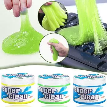Гель для чистки автомобиля, чистка мягкой резины, очиститель от липкой пыли для ПК, ноутбуков синий