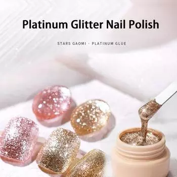 Гель для дизайна ногтей, тонкий блестящий дизайн, нежная текстура, красивый жидкий лак, отмачиваемый УФ-лучами для женщин