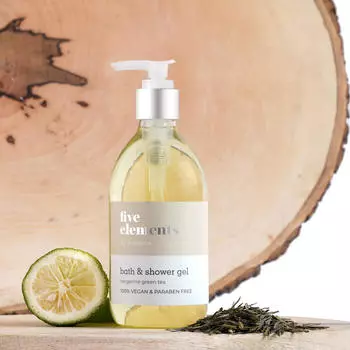 Гель для душа Citiz Kimirica Five Elements с мандарином и зеленым чаем, 100% без веганов и парабенов, 300 мл