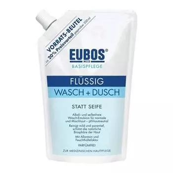 Гель для душа для лица и тела Oibos, синий (Пополнение) 400 мл