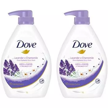 Гель для душа Dove Bravender Hydration с лавандовым благовонием, 1 л, 2 корейских косметических средства