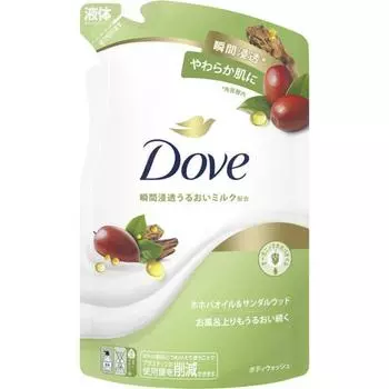 Гель для душа Dove с маслом жожоба и сандаловым деревом, сменный блок 330 г