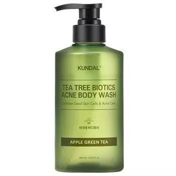 Гель для душа Kundal Tea Tree Biotics Acne с ароматом яблока и зеленого чая, 500 мл, 1 шт.