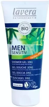 Гель для душа Lavera Men Sensitiv 3 в 1 TU прозрачный