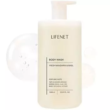 Гель для душа Lifenet Fresh Mandarin & Basil, 1 л, 1 шт.