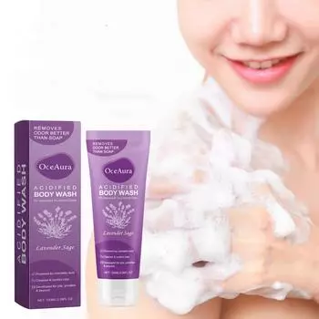 Гель для душа с лавандой и шалфеем, 100 мл, для очищения тела, длительного сохранения аромата, увлажнения и питания кожи 100ml