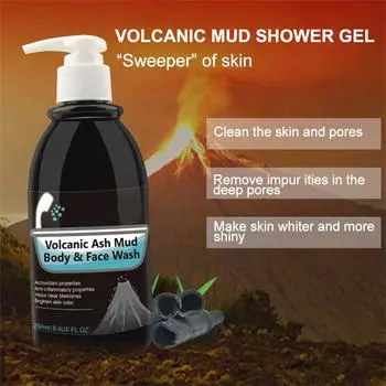 Гель для душа с вулканической грязью Быстро отбеливающий гель для душа для тела 250 мл