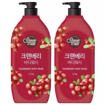 Гель для душа Shower Mate Cranberry, 1,2 кг, 2 шт.