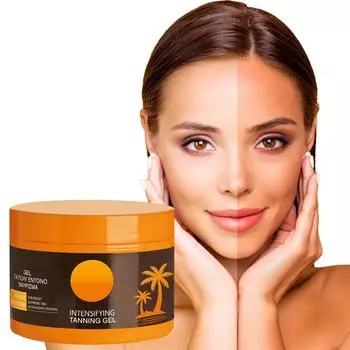 Гель для интенсивного загара Натуральная паста-ускоритель загара Гель-кремы для загара для соляриев и улицы 150г белый
