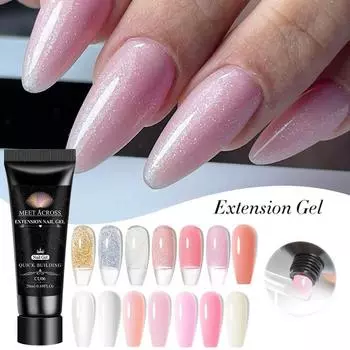 Гель для наращивания ногтей MEET ACROSS для маникюра, 15/20 мл, УФ-гель для ногтей, цветной гель для наращивания ногтей, гель для рисования ногтей, 1 шт.