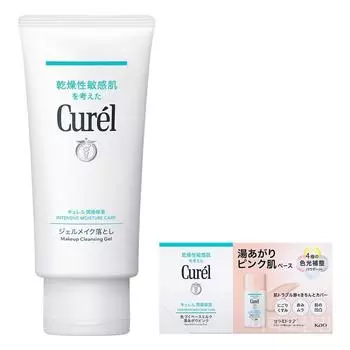 Гель для снятия макияжа Curel 130 г, дополнительный набор