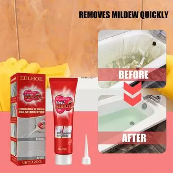 Гель для удаления плесени. Удаление плесени на мебельной плитке. Очиститель стен. Гель для удаления плесени. 20g