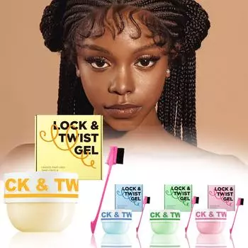 Гель для укладки косичек, воск для укладки косичек, без остатков, блестящие и гладкие косички (200г) One Size жёлтый