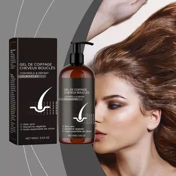 Гель для укладки вьющихся волос Укладка ленивых волос Увлажняющий уход Вьющиеся Гладкие Долговечные Естественные Укладки One Size